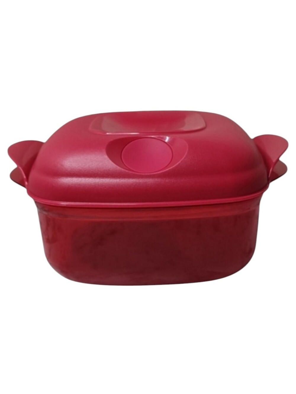 Tupperware Vent 'N Serve Red 1.2L Microwave Square Dish with Vented Lid